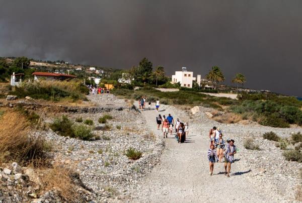 Greece evacuates 30,000 people from raging wildfires on Rhodes island